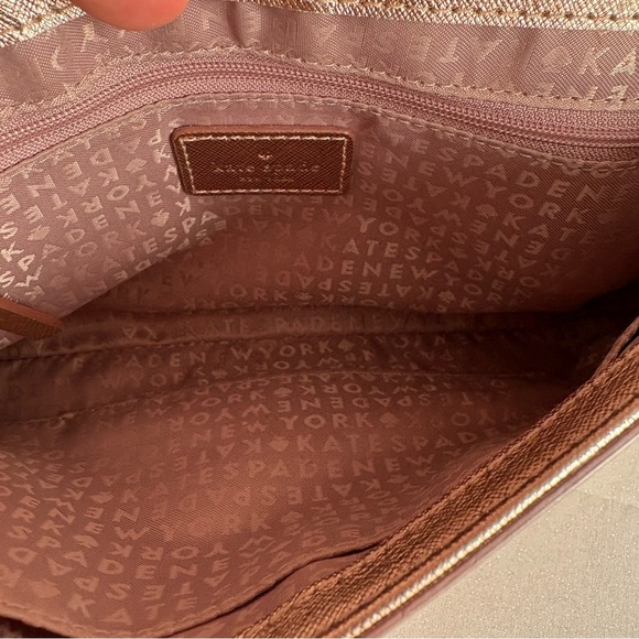 Kate Spade Gold Metallic Shoulder Bag with Chain Strap EUC - Picture 8 of 9